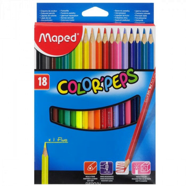 Цветни моливи Maped Color Peps 18