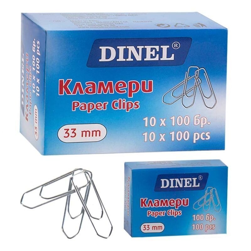 Кламери Dinel 33мм, 100бр.