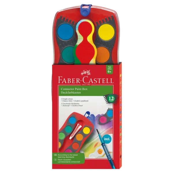 Акварелни бои Faber-Castell Connector - 12 цвята