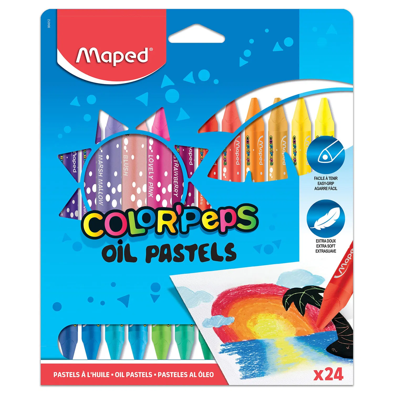 Маслени пастели Maped Color Peps - 24 цвята