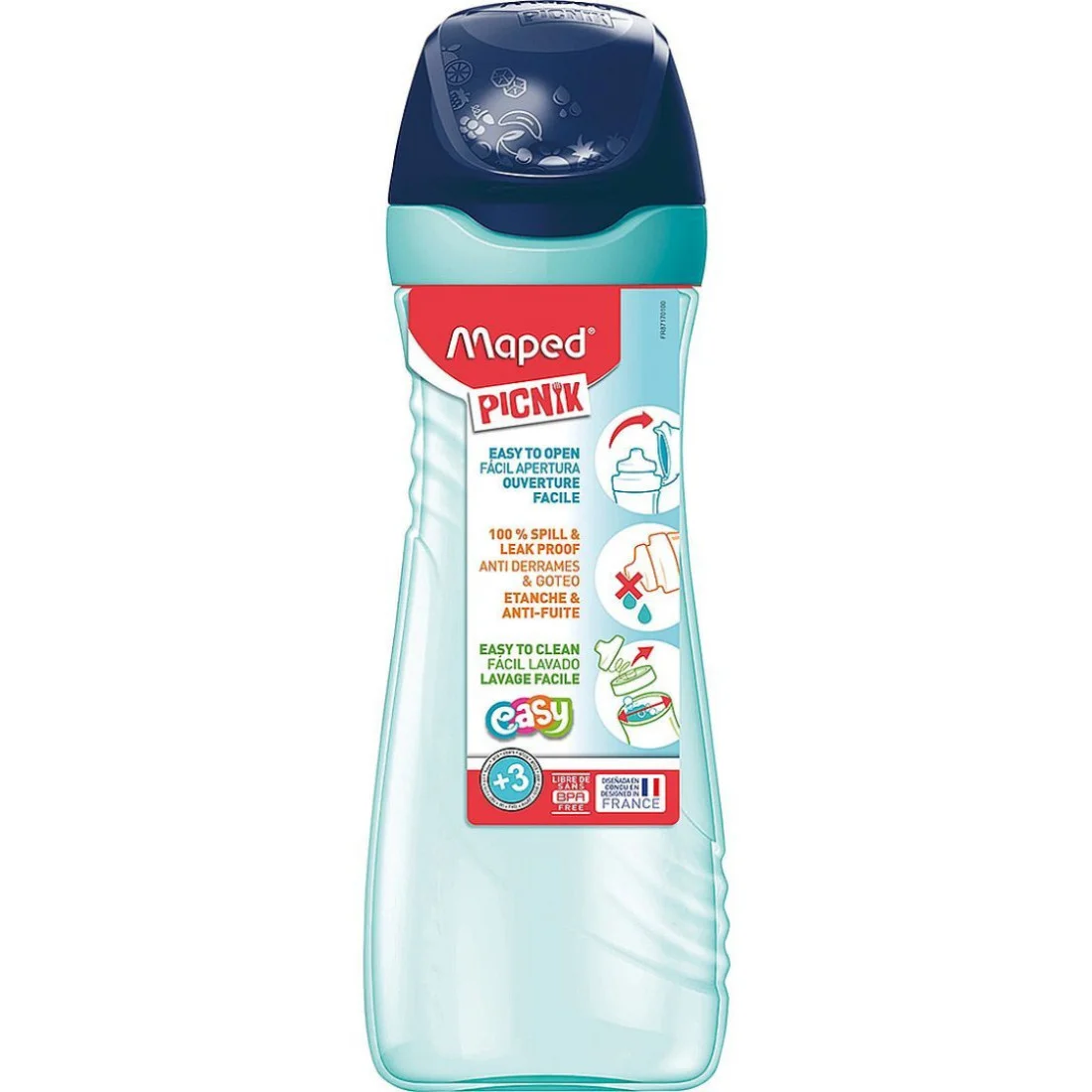 Бутилка за вода Maped Origin Picnik 580 ml, тъмносиня