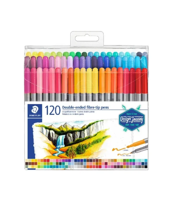 Двувърхи флумастери Staedtler Design Journey, 120 цвята