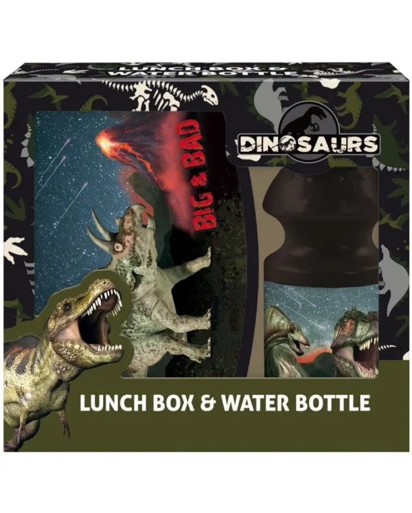 Комплект кутия за храна и бутилка Derform, Dinasour