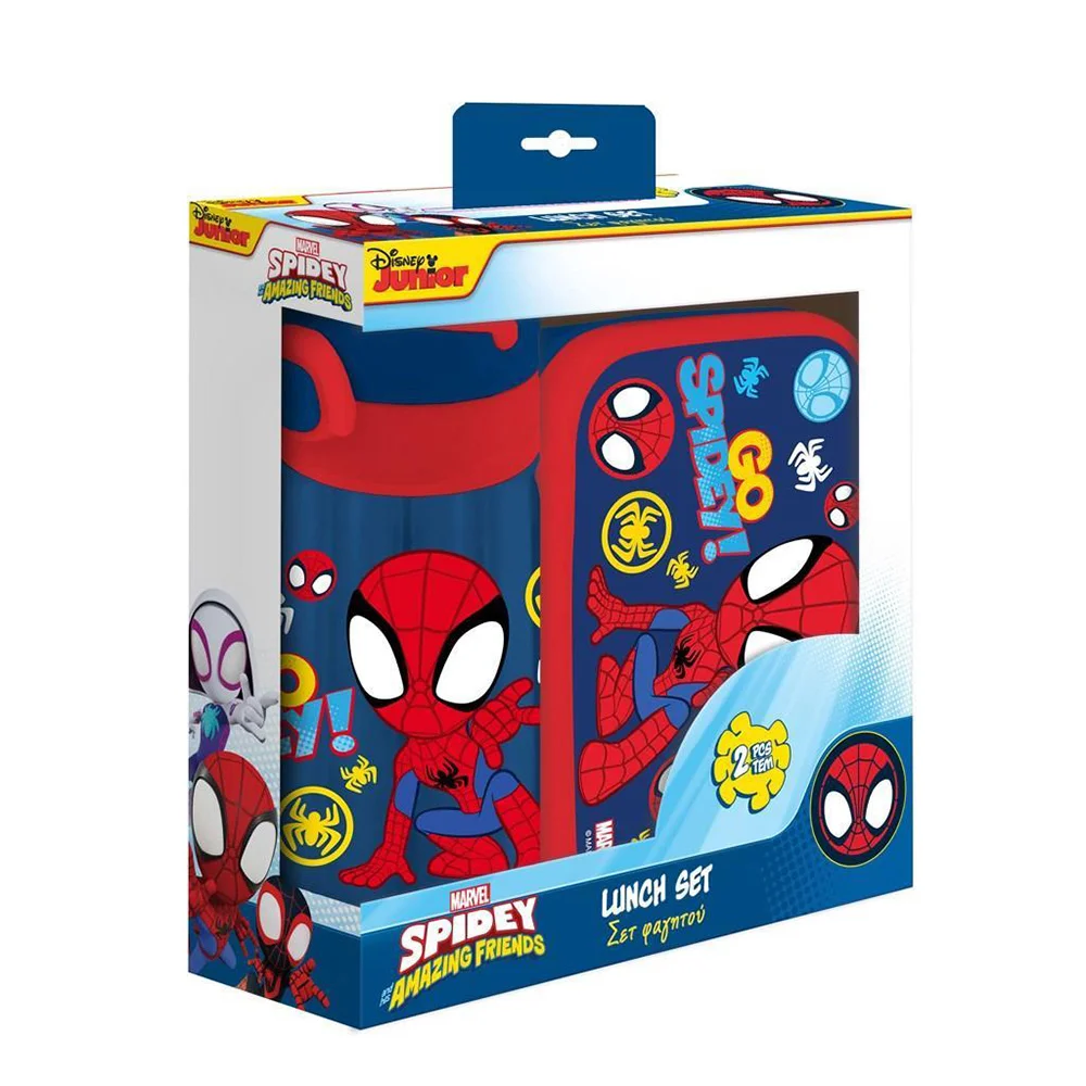 Комплект кутия за храна и бутилка Must, Spidey