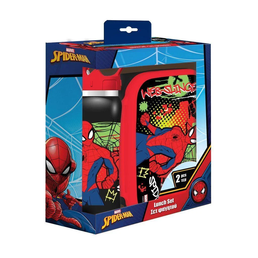 Комплект кутия за храна и бутилка Must, Spiderman