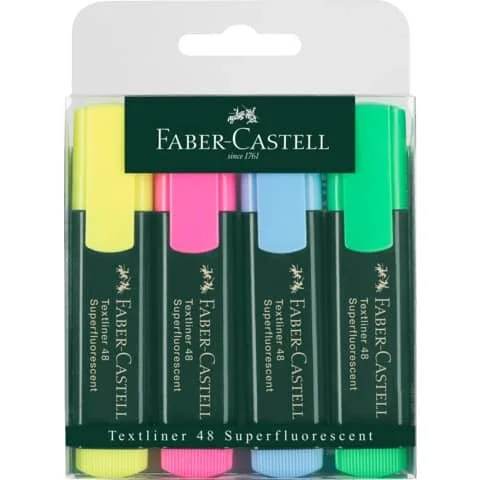 Комплект текст маркери Faber-Castell - 4 цвята