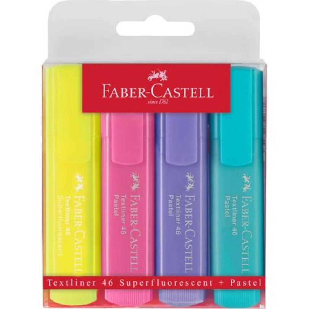 Комплект текст маркери Faber-Castell Pastel - 4цвята