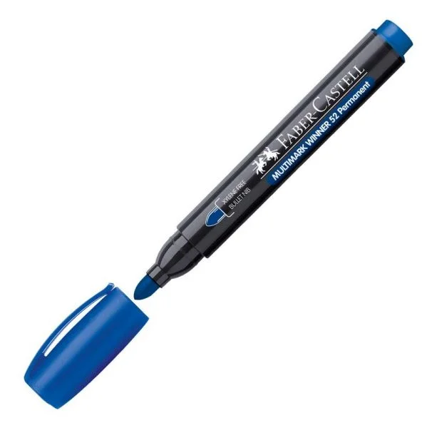 Перманентен маркер Faber-Castell Multimark 52 - 2.8 mm - син