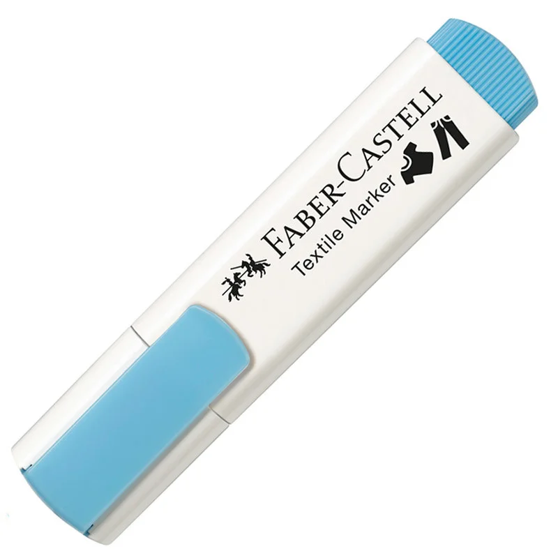 Маркер за текстил Faber-Castell - светлосин