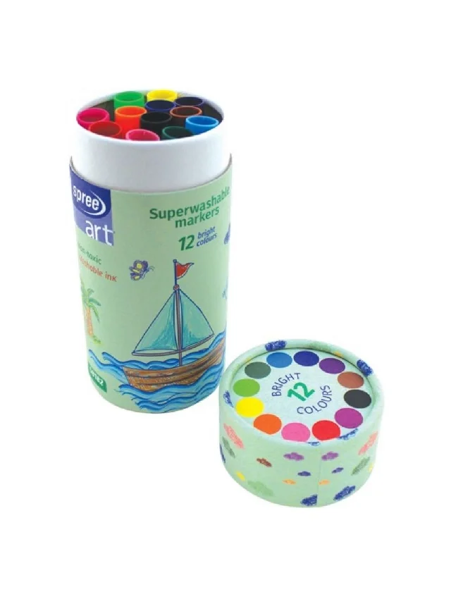 Маркери Spree Art Superwashable, 12цвята