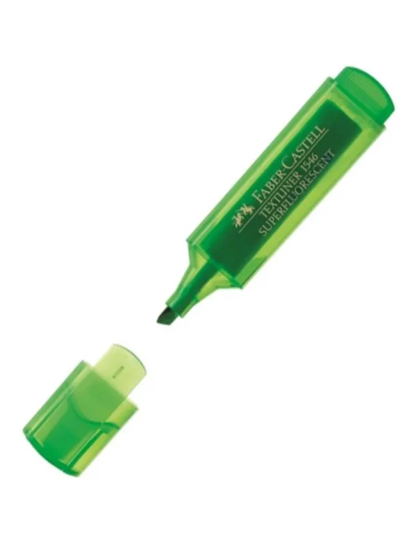 Неонов текст маркер Faber-Castell - зелен