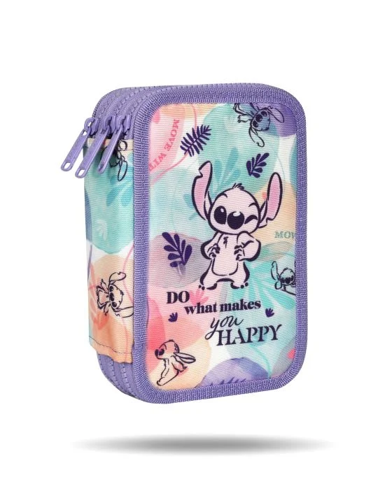 Ученически несесер с пособия CoolPack - Jumper 3 - Stitch pastel