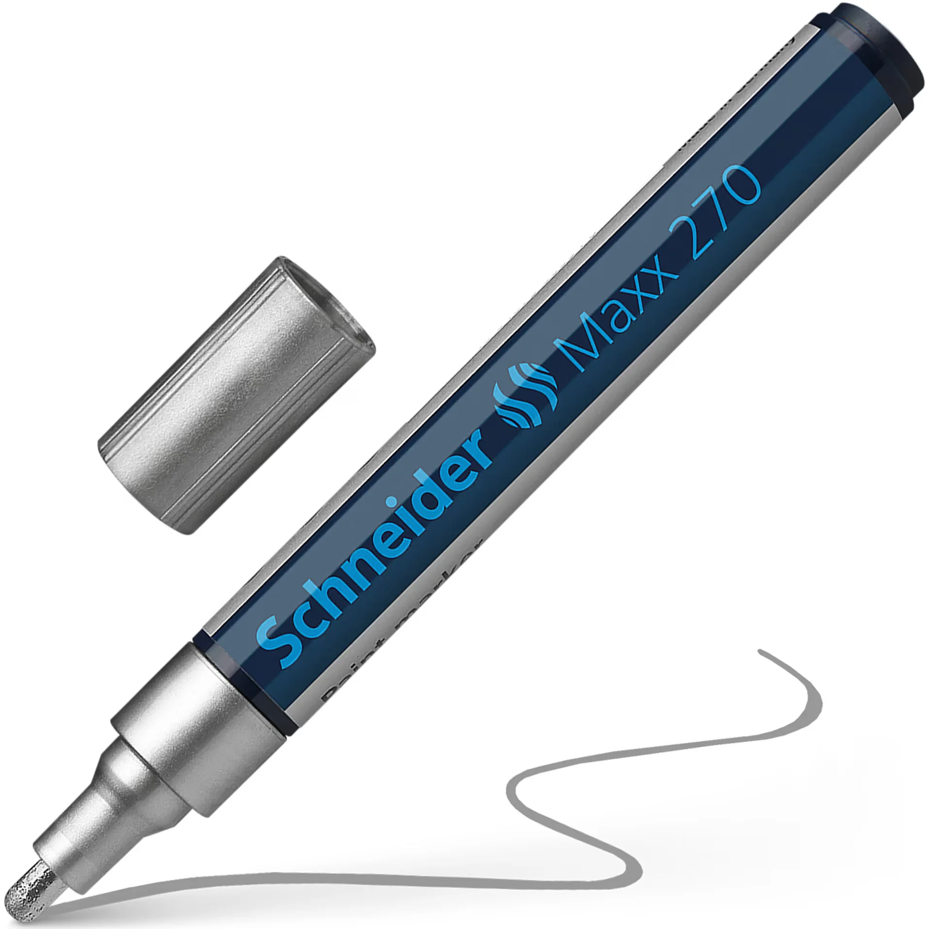 Перманентен лаков маркер Schneider Maxx 270 - 3mm - сребрист