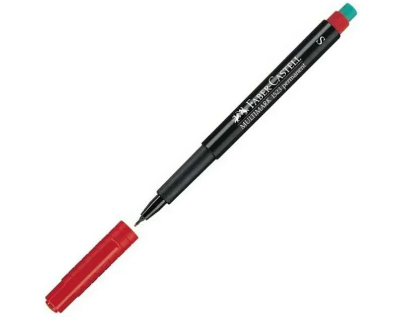 Тънкописец Faber-Castell Multimark S - 0.4 mm - червен