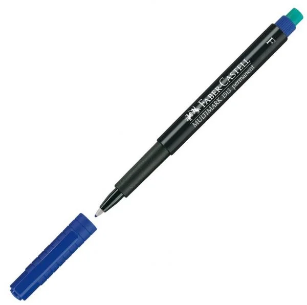 Тънкописец Faber-Castell Multimark F - 0.6 mm - син