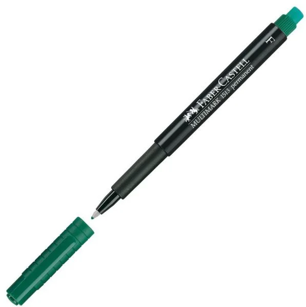 Тънкописец Faber-Castell Multimark F - 0.6 mm - зелен