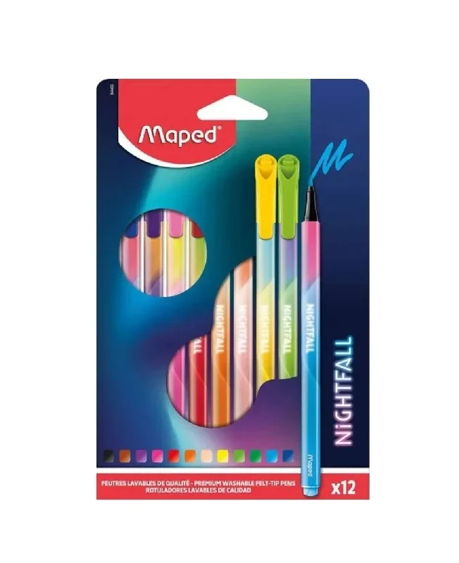 Тънкописци Maped Graph Peps Nightfall 0.8mm, 12 цвята