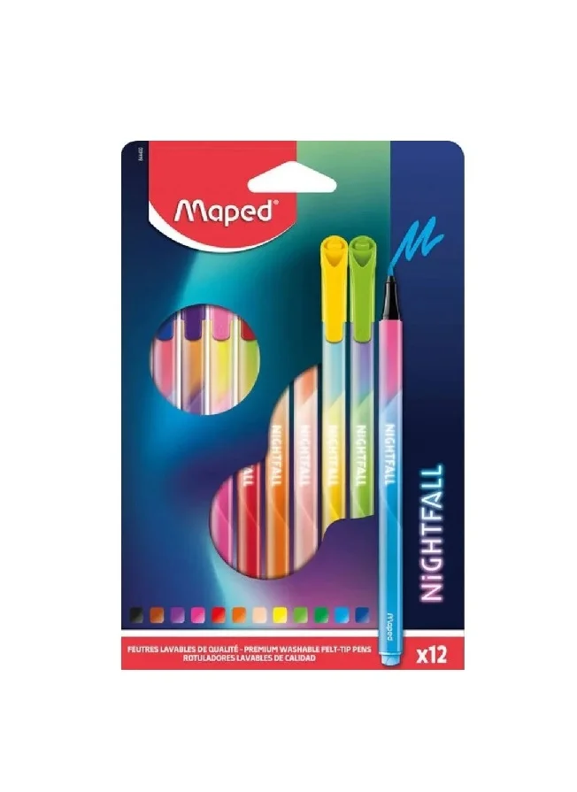 Тънкописци Maped Graph Peps Nightfall 0.8mm, 12 цвята