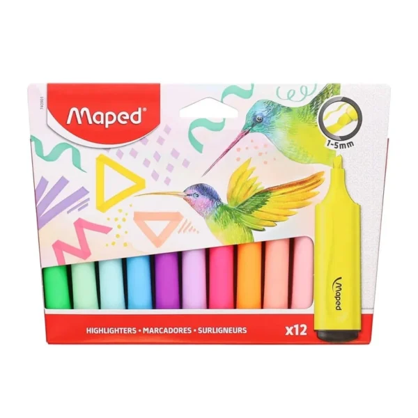 Текст маркери Maped Fluo Peps Classic, 12 цвята