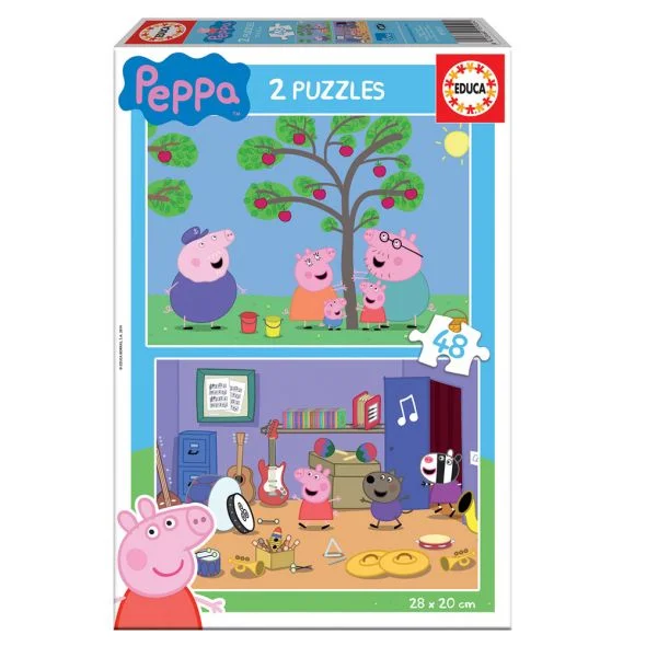 Пъзел 2x48 части Educa - Peppa pig