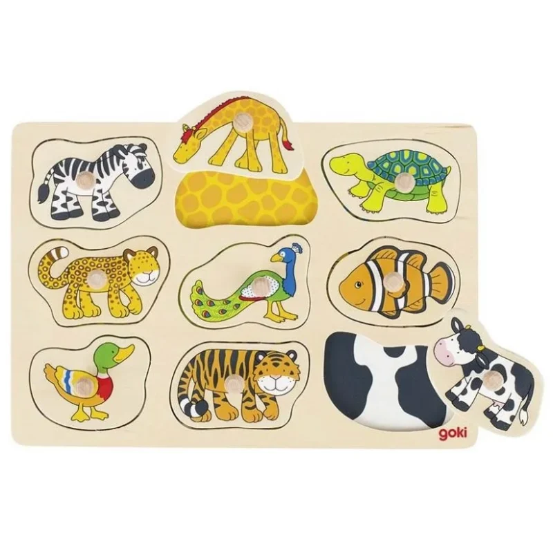 Пъзел с дръжки и скрити картинки Goki - Окраски