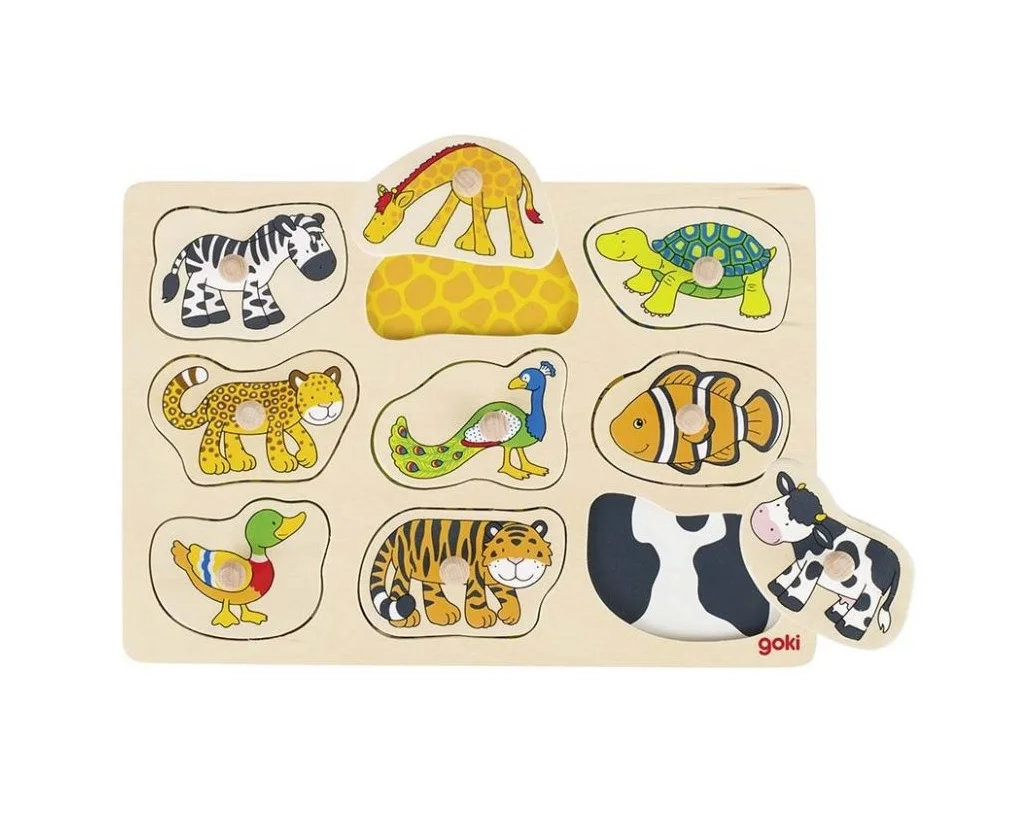 Пъзел с дръжки и скрити картинки Goki - Окраски