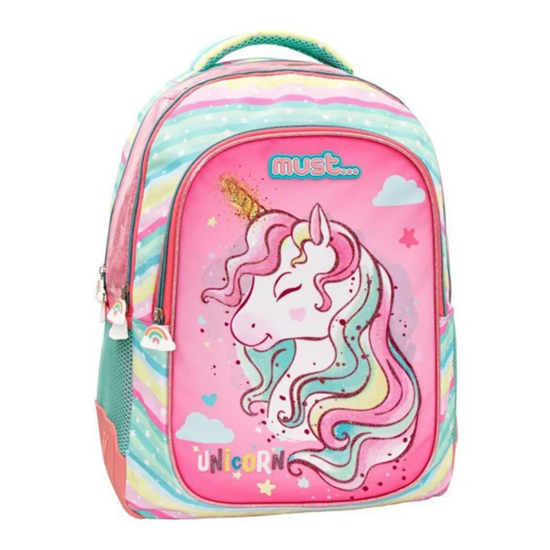 Ученическа раница Must - 3 отделения - Unicorn