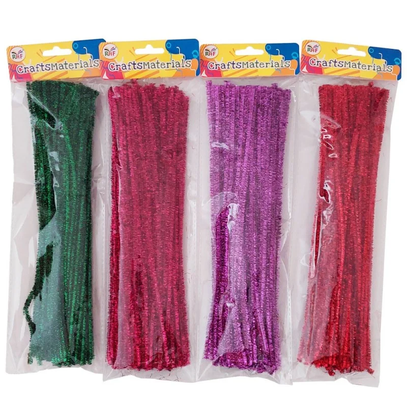 Плюшени телени пръчици с брокат (ламе) 2 Плюшени телени пръчици с брокат (ламе)