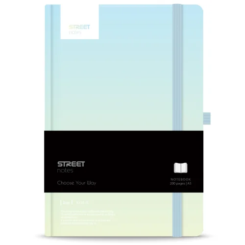 Бележник с ластик A5 Street, 96 листа, твърда корица, Love