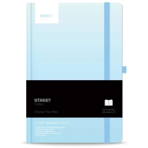 Бележник с ластик A5 Street, 96 листа, твърда корица, Vibe