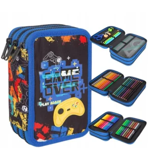 Ученически несесер с пособия - Colorino - 3 ципа - Game over