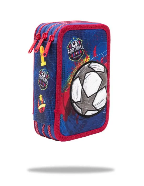 Ученически несесер с пособия - Colorino - 3 ципа - Football