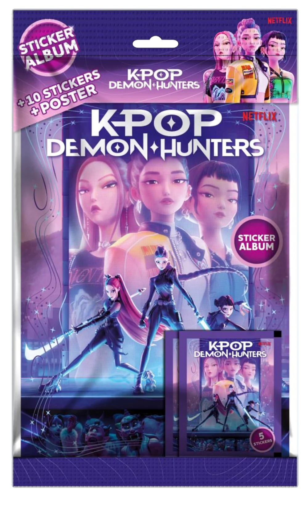 K-pop Demon Hunters пакетче със стикери - 5бр.
