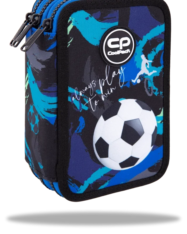 Ученически несесер с пособия CoolPack 3 ципа Football Navy