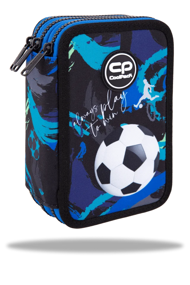 Ученически несесер с пособия CoolPack 3 ципа Football Navy