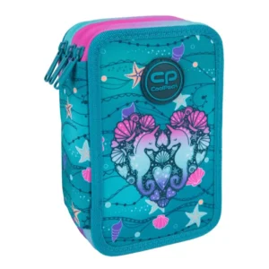 Органайзер за бюро празен Pastelini 24 Ученически несесер с пособия CoolPack 3 ципа SEAFISH
